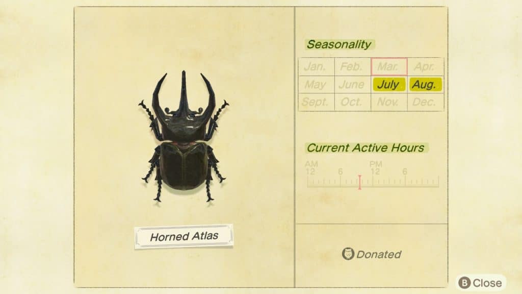 Horned atlas Animal Crossing New Horizons ACNH